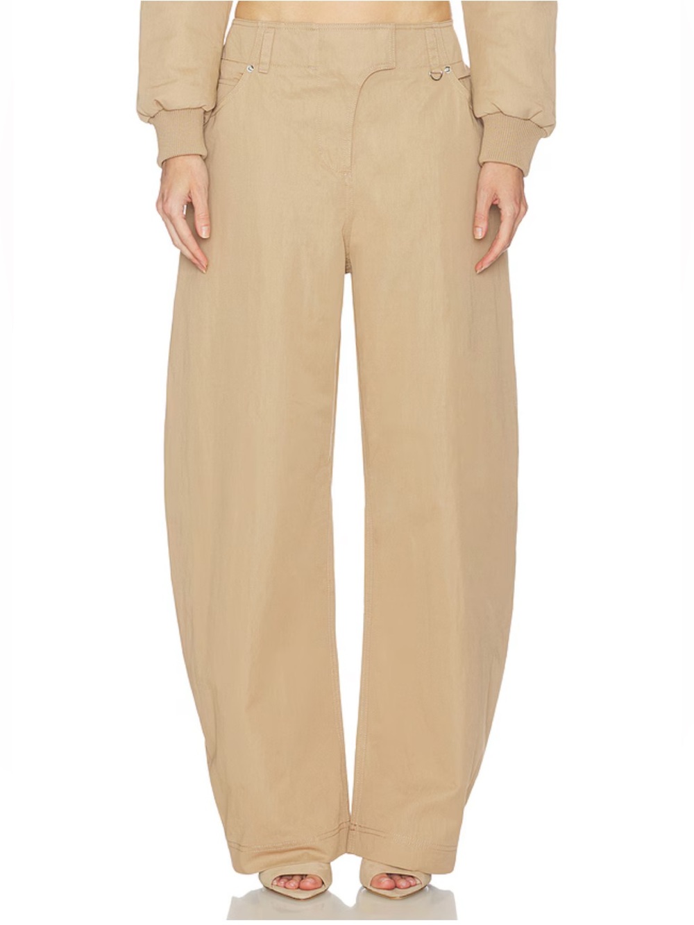 Camila Coelho Beige Wide-Leg Pants